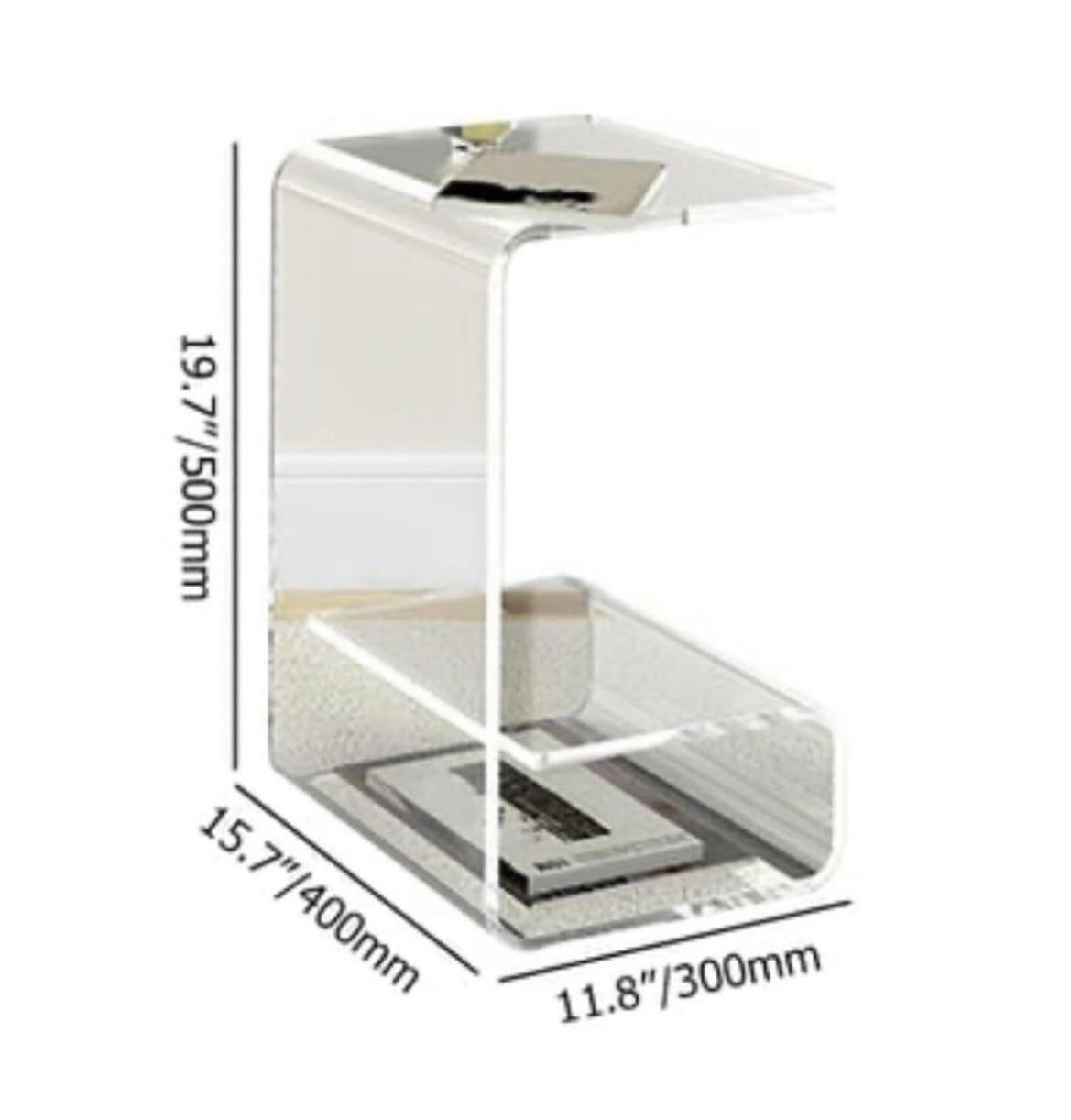 Plexiglass End Table ( G-shaped )