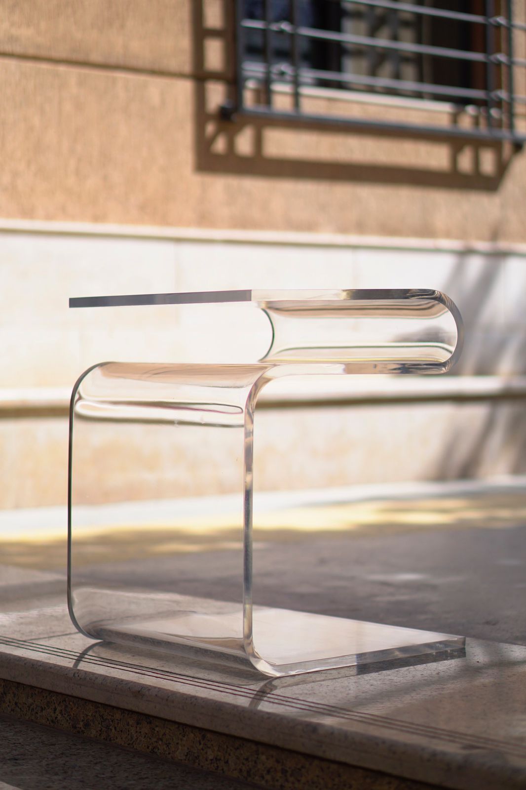 Waterfall Plexiglass Side Table
