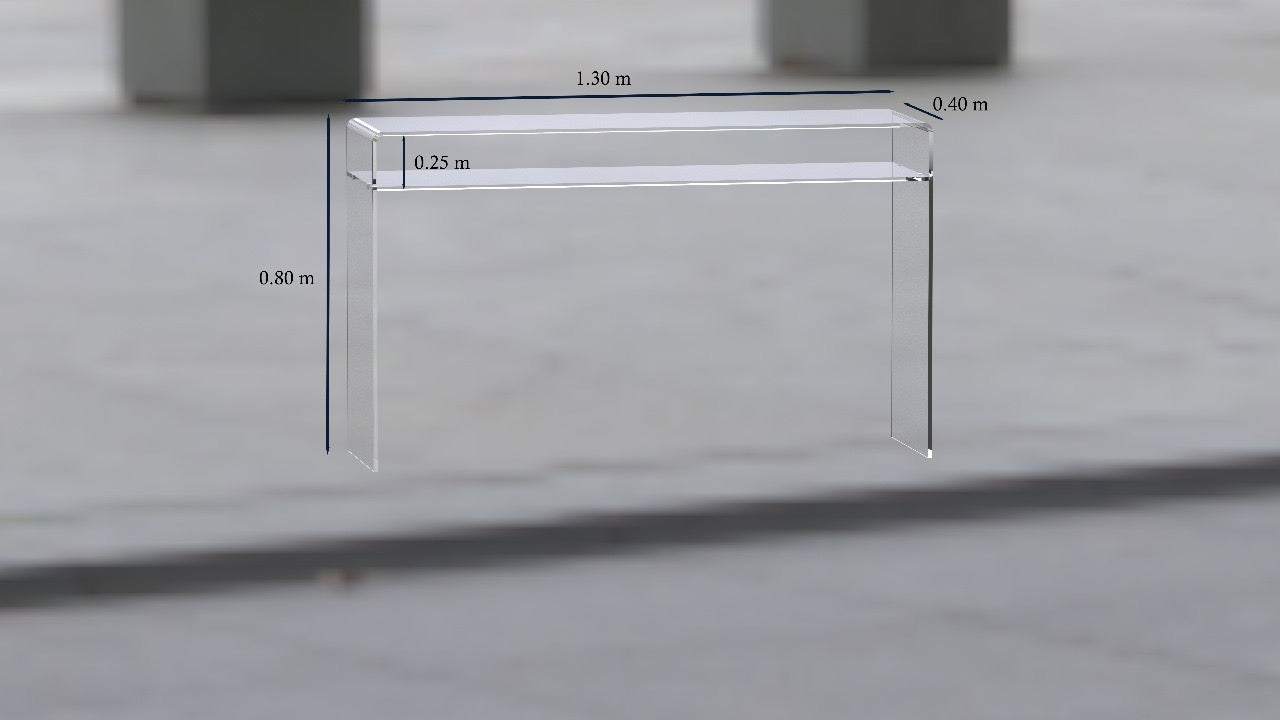 Curva Acrylic Console Table