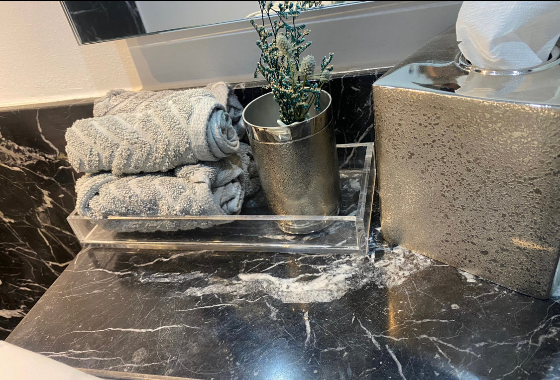 Clear Plexiglass Bathroom Tray