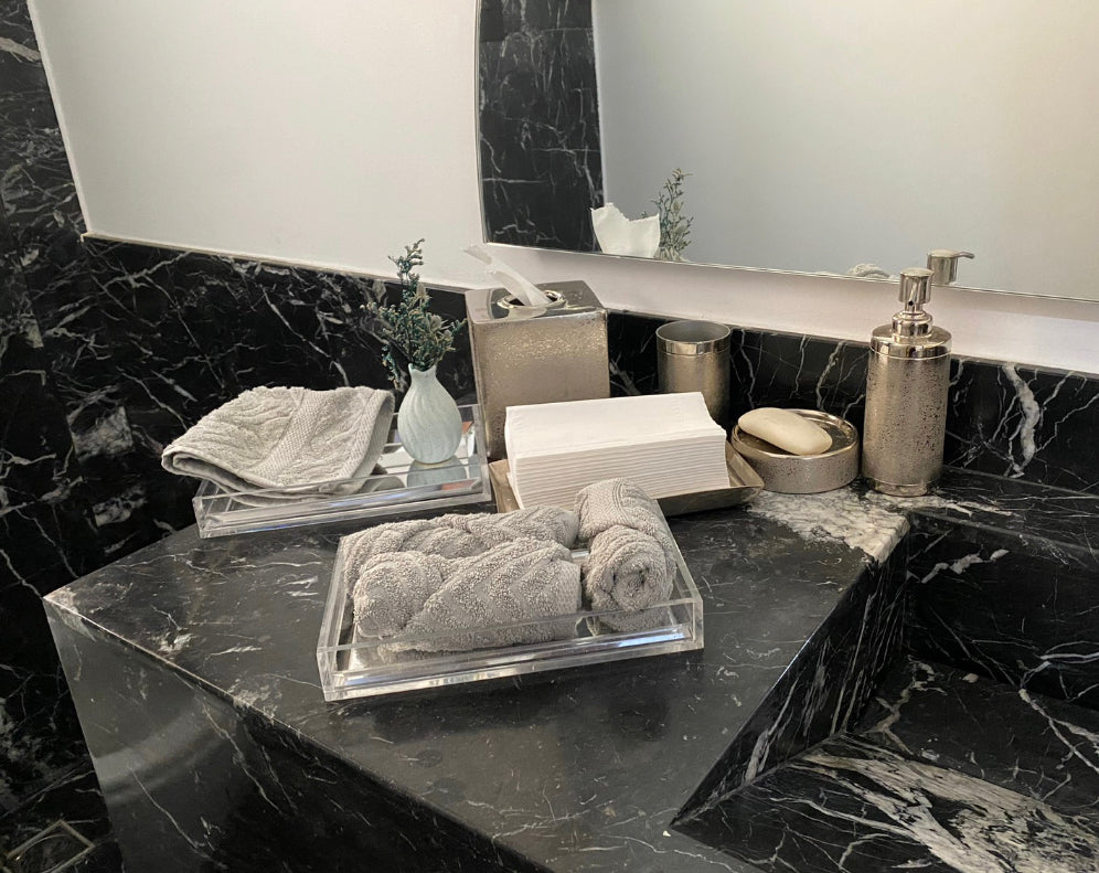 Clear Plexiglass Bathroom Tray