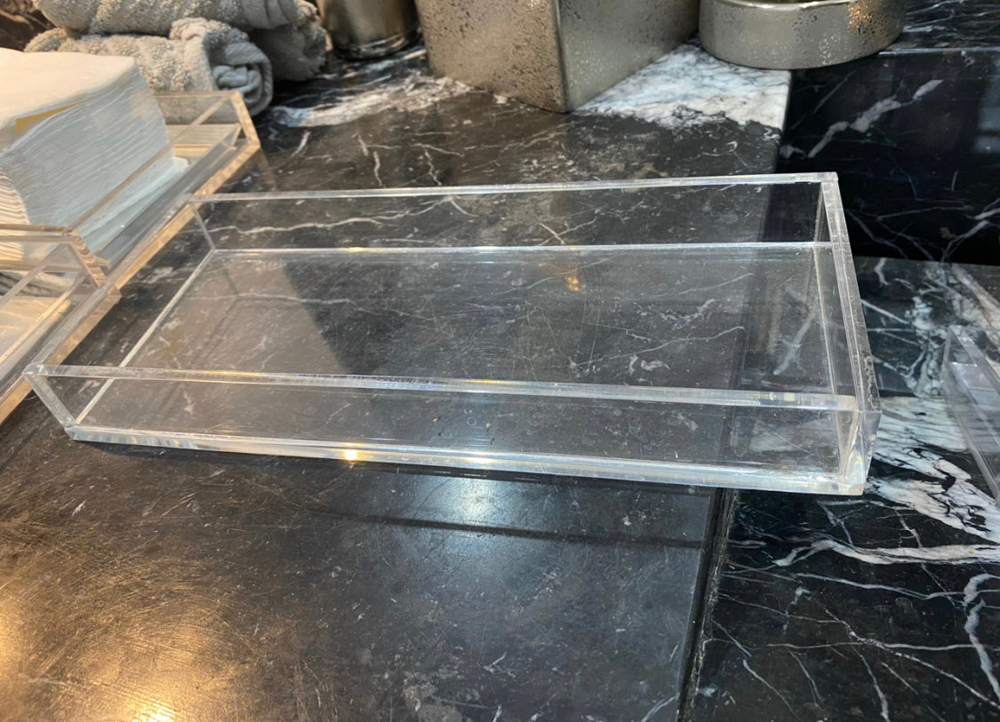 Clear Plexiglass Bathroom Tray