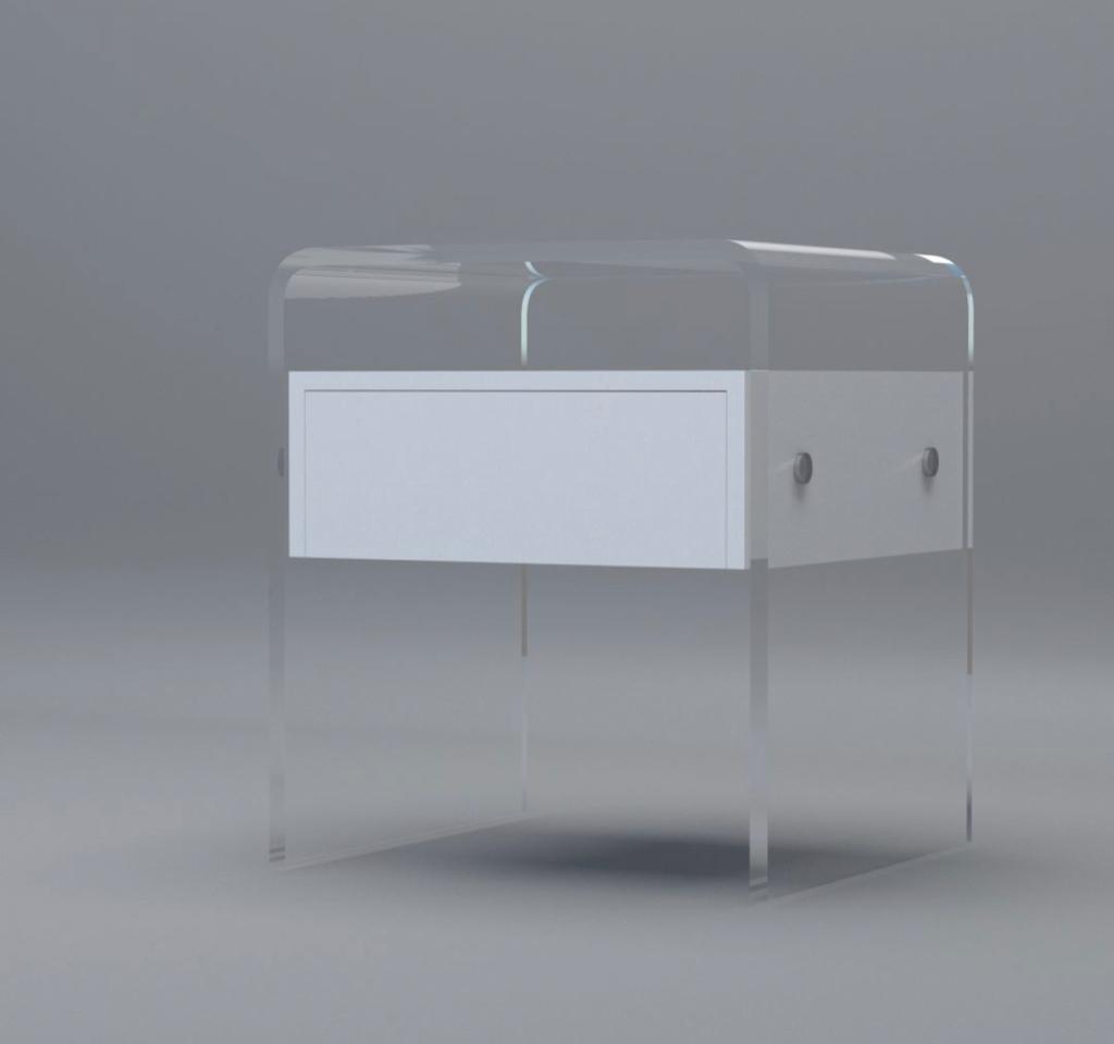Curva Acrylic Bedside