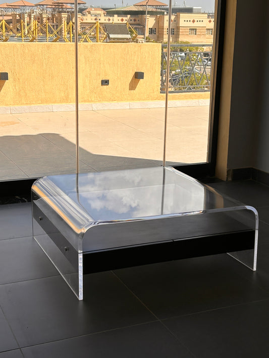Plexiglass Coffee Table With Drawer