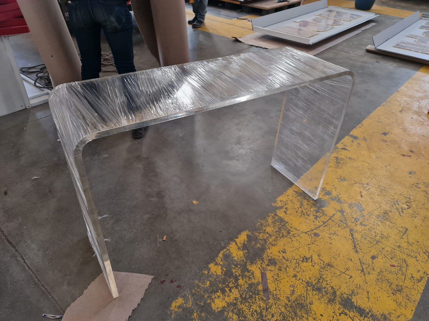 Simple Plexiglass Console Table