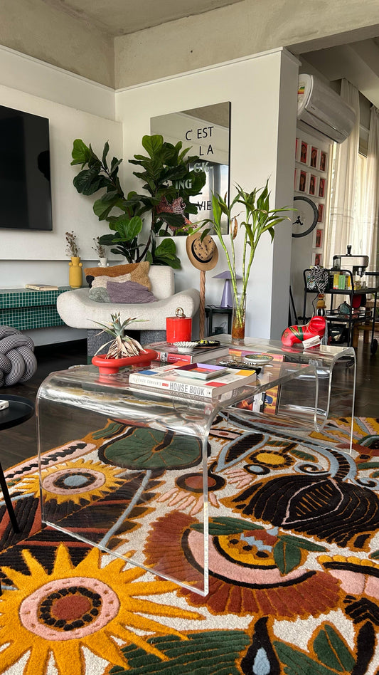 Waterfall Acrylic Coffee Table.