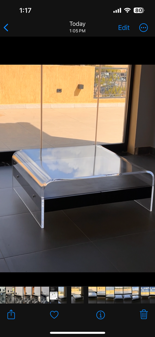 Plexiglass Coffee Table With Drawer