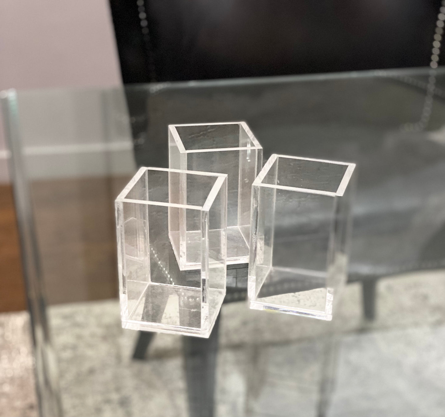 Plexiglass Square Base Storage